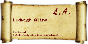 Ludwigh Alina névjegykártya